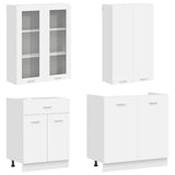 Kitchen Unit LYON 8 pcs White Engineered Wood