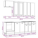 Kitchen Unit LYON 8 pcs White Engineered Wood - Extra Image