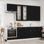 Kitchen Unit LYON 8 pcs Black Oak Engineered Wood