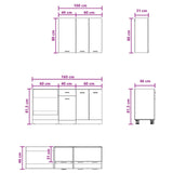 Kitchen Unit LYON 5 pcs White Engineered Wood - Close-Up Angle