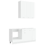 Kitchen Unit LYON 5 pcs White Engineered Wood - Front View