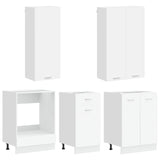 Kitchen Unit LYON 5 pcs White Engineered Wood