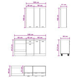 Kitchen Unit LYON 5 pcs White Engineered Wood