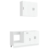 Kitchen Unit KALMAR 5 pcs White Engineered Wood - Front View