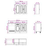 Kitchen Unit KALMAR 5 pcs White Engineered Wood - Close-Up Angle