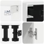 Kitchen Unit KALMAR 5 pcs Black Engineered Wood