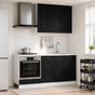 Kitchen Unit KALMAR 5 pcs Black Engineered Wood