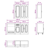 Kitchen Unit KALMAR 5 pcs White Engineered Wood