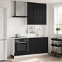 Kitchen Unit KALMAR 5 pcs Black Engineered Wood