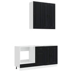 Kitchen Unit KALMAR 5 pcs Black Engineered Wood