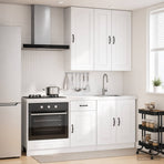 Kitchen Unit KALMAR 5 pcs High Gloss White Engineered Wood