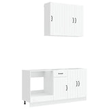 Kitchen Unit LUCCA 5 pcs White Engineered Wood - Front View