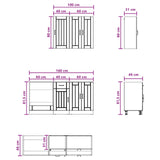 Kitchen Unit LUCCA 5 pcs White Engineered Wood