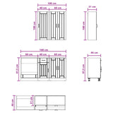 Kitchen Unit LUCCA 5 pcs White - Close-Up Angle