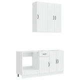 Kitchen Unit LUCCA 5 pcs High Gloss White Engineered Wood
