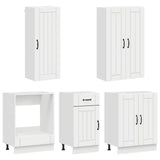 Kitchen Unit LUCCA 5 pcs High Gloss White Engineered Wood