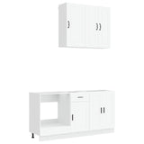 Kitchen Unit PORTO 5 pcs White Engineered Wood - Front View