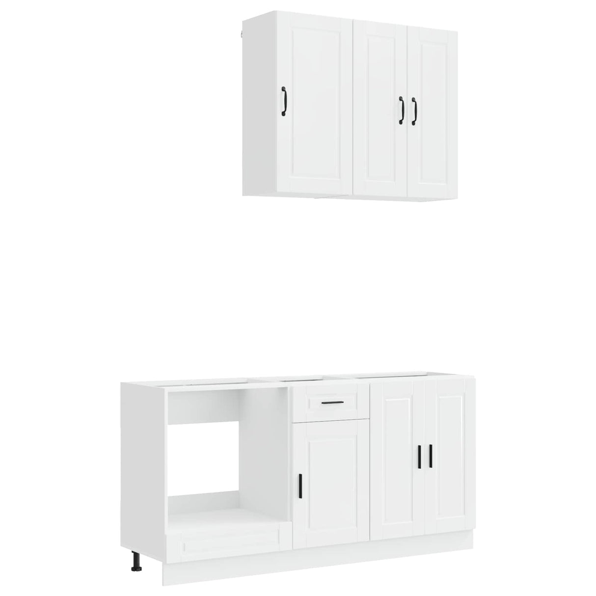 Kitchen Unit PORTO 5 pcs High Gloss White Engineered Wood