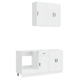 Kitchen Unit PORTO 5 pcs High Gloss White Engineered Wood