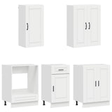 Kitchen Unit PORTO 5 pcs High Gloss White Engineered Wood - Side View