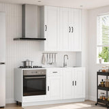 Kitchen Unit PORTO 5 pcs White Engineered Wood