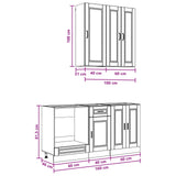 Kitchen Unit PORTO 5 pcs White Engineered Wood - Extra Image