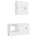 Kitchen Unit PORTO 5 pcs High Gloss White Engineered Wood - Front View