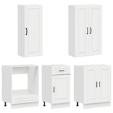 Kitchen Unit PORTO 5 pcs High Gloss White Engineered Wood - Side View
