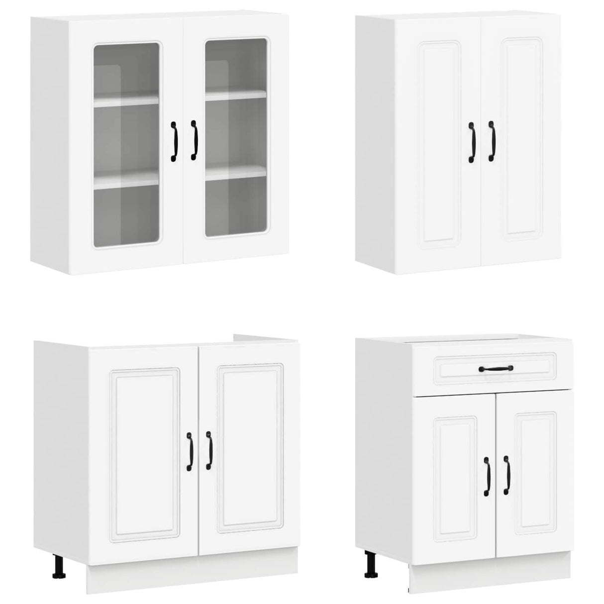 Kitchen Unit KALMAR 4 pcs White Engineered Wood