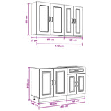 Kitchen Unit KALMAR 4 pcs White Engineered Wood