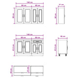 Kitchen Unit KALMAR 4 pcs Black Engineered Wood - Rear View
