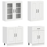 Kitchen Unit KALMAR 4 pcs High Gloss White Engineered Wood - Side View