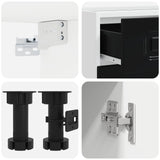 Kitchen Unit KALMAR 4 pcs Black Engineered Wood - Top-Down View
