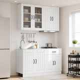 Kitchen Unit LUCCA 4 pcs White Engineered Wood
