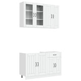 Kitchen Unit LUCCA 4 pcs White Engineered Wood