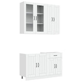 Kitchen Unit LUCCA 4 pcs White Engineered Wood
