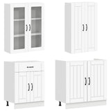 Kitchen Unit LUCCA 4 pcs White Engineered Wood - Side View
