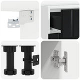 Kitchen Unit LUCCA 4 pcs Black Engineered Wood - Top-Down View
