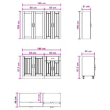 Kitchen Unit LUCCA 4 pcs High Gloss White Engineered Wood - Close-Up Angle