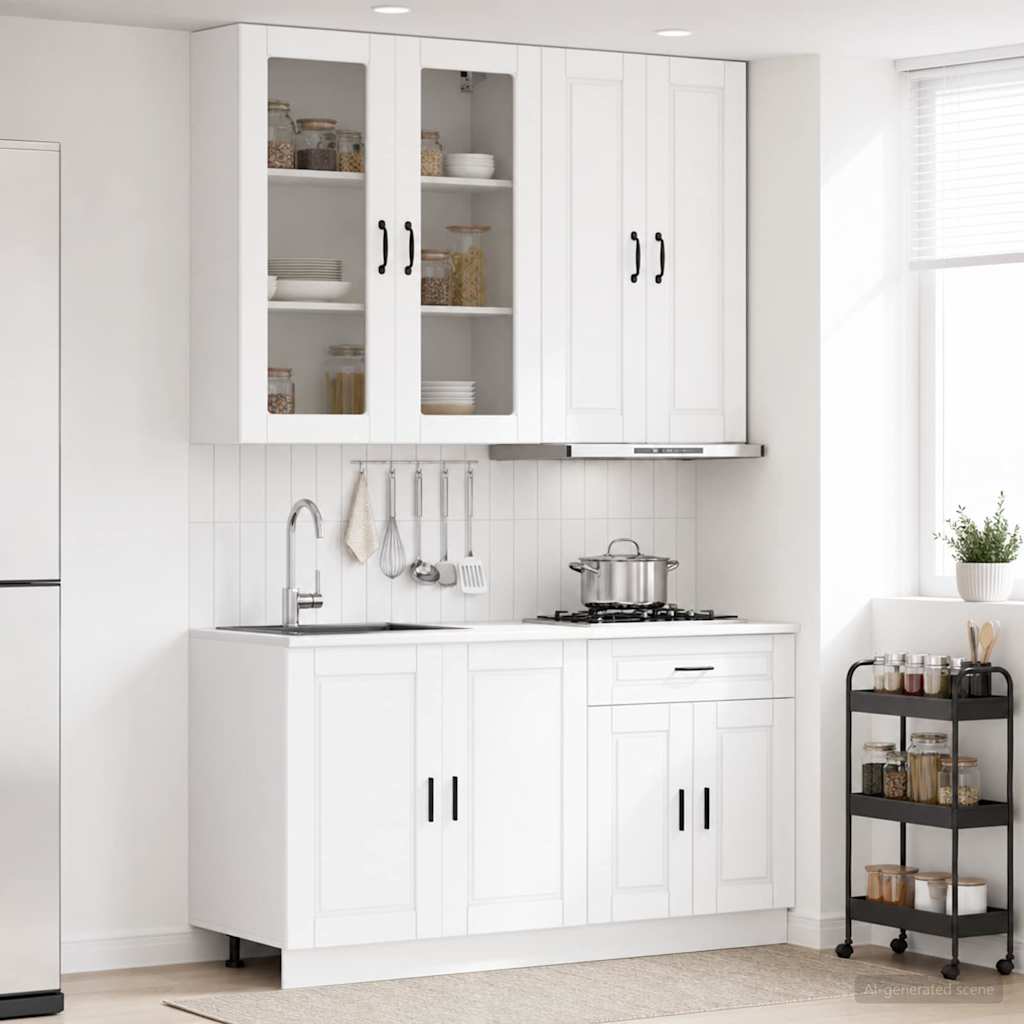 Kitchen Unit PORTO 4 pcs White Engineered Wood