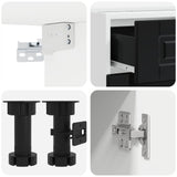 Kitchen Unit PORTO 4 pcs Black Engineered Wood