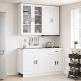 Kitchen Unit PORTO 4 pcs High Gloss White Engineered Wood
