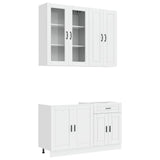 Kitchen Unit PORTO 4 pcs High Gloss White Engineered Wood - Front View