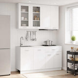 Kitchen Unit LYON 4 pcs White Engineered Wood