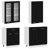 Kitchen Unit LYON 4 pcs Black Oak Engineered Wood - Side View