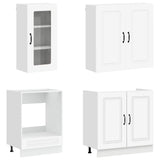 Kitchen Unit KALMAR 8 pcs White Engineered Wood