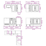 Kitchen Unit KALMAR 8 pcs White Engineered Wood