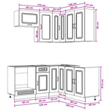 Kitchen Unit KALMAR 8 pcs White Engineered Wood