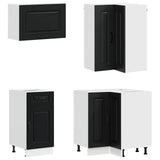 Kitchen Unit KALMAR 8 pcs Black Engineered Wood - Top-Down View