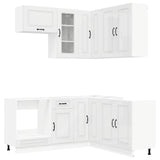 Kitchen Unit KALMAR 8 pcs High Gloss White Engineered Wood